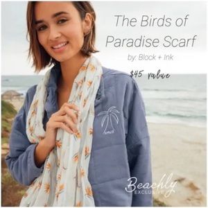 NIP! Block + Ink Bird Of Paradise Long Sheer Scarf